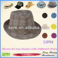 LSF84 Ningbo Lingshang Vente en gros Chapeau Fedora Brown